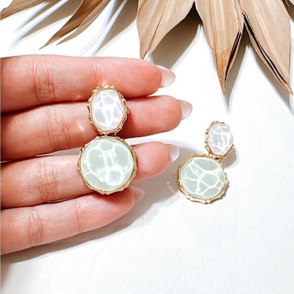 Crystal drop earrings S736 - Picture 4 of 4